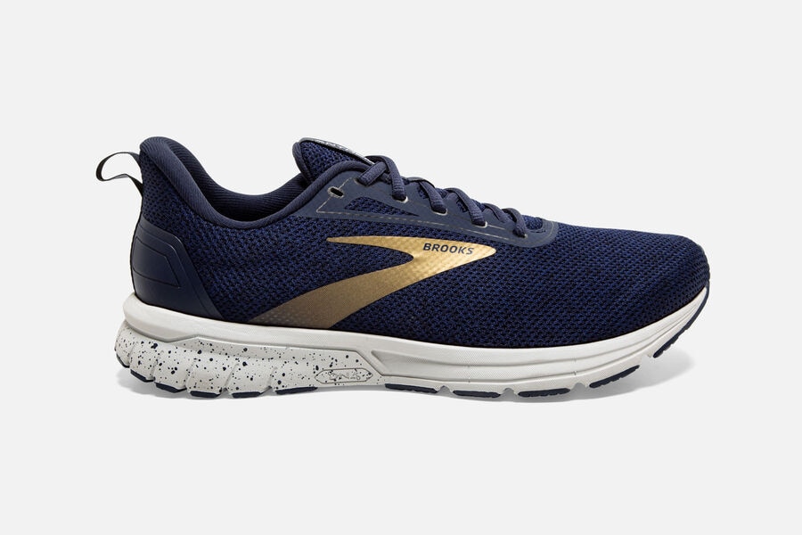 Brooks Men's Anthem 3 Road Running Shoes Navy/Grey/Gold TUDX-61742